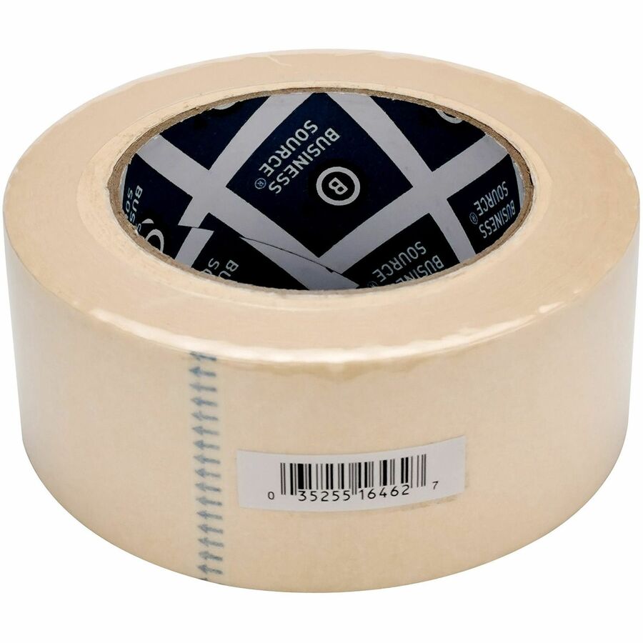 Business Source Utility-purpose Masking Tape - 60 yd Length x 2" Width - 3" Core - Crepe Paper Backing - 1 / Roll - Tan