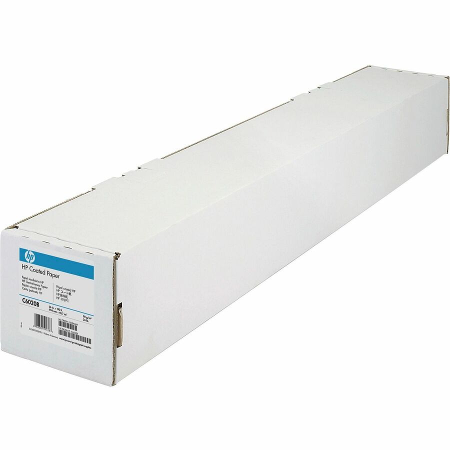 HP Coated Paper - 90 Brightness - 90% Opacity - A0 - 36" x 150 ft - 24 lb Basis Weight - Matte - 1 / Roll
