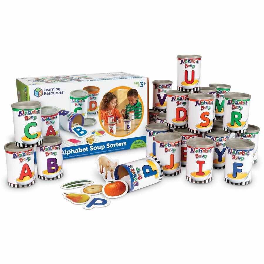 Learning Resources Alphabet Soup Sorters Skill Set - Theme/Subject: Learning - Skill Learning: Alphabet, Letter Sound, Shape, Vocabulary, Oral Language, Sorting, Motor Skills - 4-7 Year