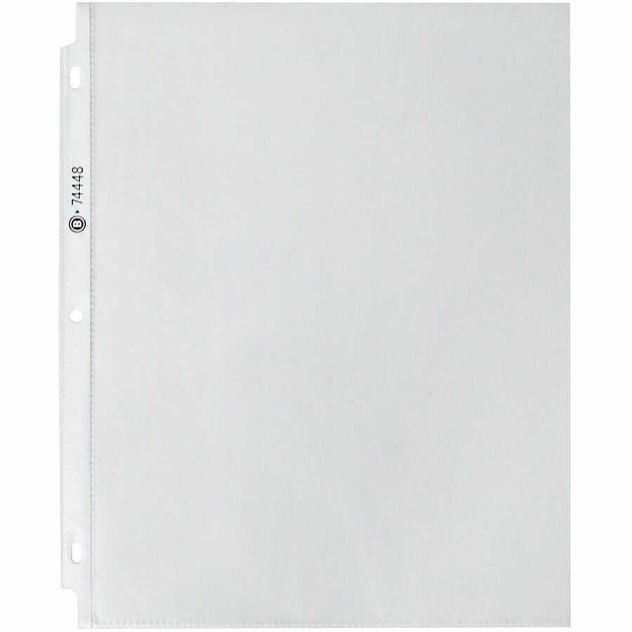 Business Source Economy Weight Sheet Protectors - 11" Height x 9" Width - 2 mil Thickness - For Letter 8 1/2" x 11" Sheet - Ring Binder - Rectangular - Semi Clear - Polypropylene - 200 / Box