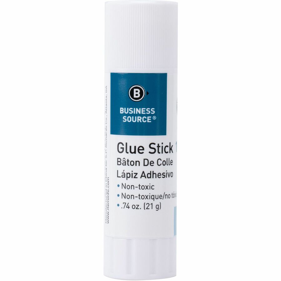 Business Source Glue Stick - 0.74 oz - 1 Each - White