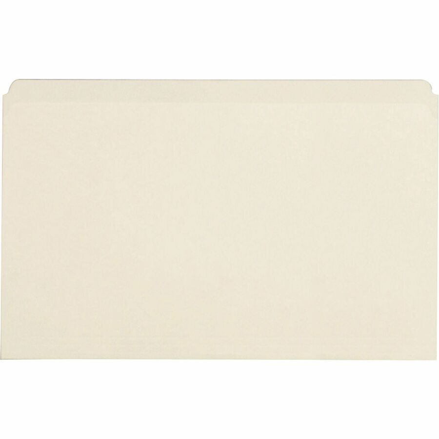 Business Source Straight Tab Cut Legal Recycled Top Tab File Folder - 8 1/2" x 14" - Manila - Manila - 10% Recycled - 100 / Box