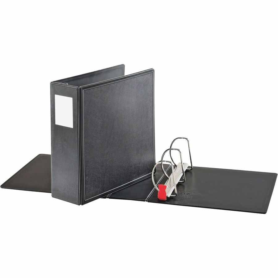 Cardinal SuperLife EasyOpen Locking Slant-D Binder - 4" Binder Capacity - Letter - 8 1/2" x 11" Sheet Size - 775 Sheet Capacity - 3 x D-Ring Fastener(s) - Polypropylene - Black - 2.60 lb - Hinged, Non-stick, Heavy Duty, Sheet Lifter, Locking Ring, Archival-safe, Scratch Resistant, Crack Resistant, Break Resistant, PVC-free, Self-adhesive, ... - 1 Each