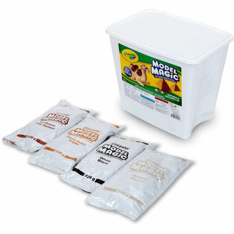 Crayola Model Magic Modeling Material - Project, Sculpture - 1 / Box - Assorted, White, Bisque, Earth Tone