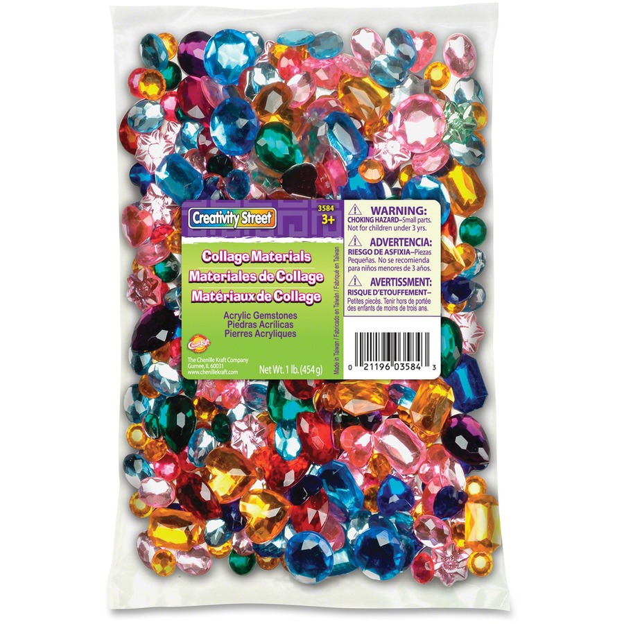 Creativity Street Acrylic Gemstones Classpack - Art - 1 / Pack - Assorted