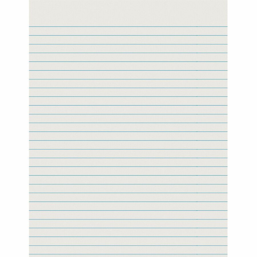 Pacon Newsprint Practice Paper - 500 Sheets - 0.38" Ruled - Letter - 8 1/2" x 11" - White Paper - 1 / Ream