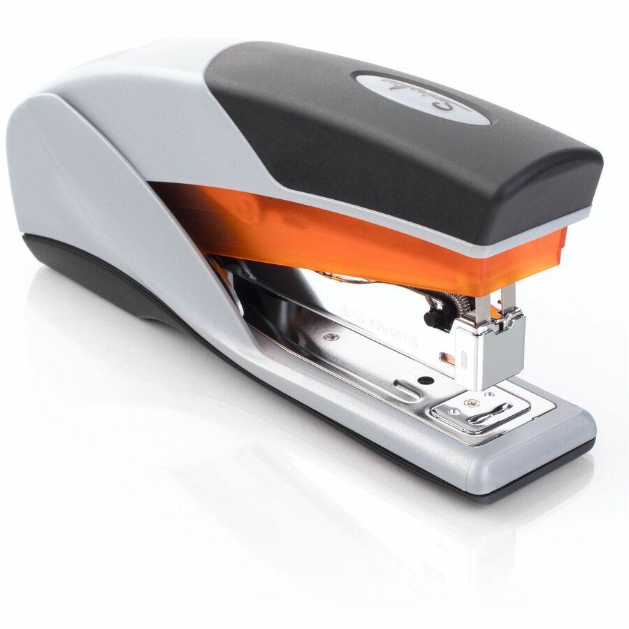 Swingline Optima 25 Reduced Effort Stapler - 25 of 20lb Paper Sheets Capacity - 210 Staple Capacity - Full Strip - 1/4" Staple Size - Gray, Orange