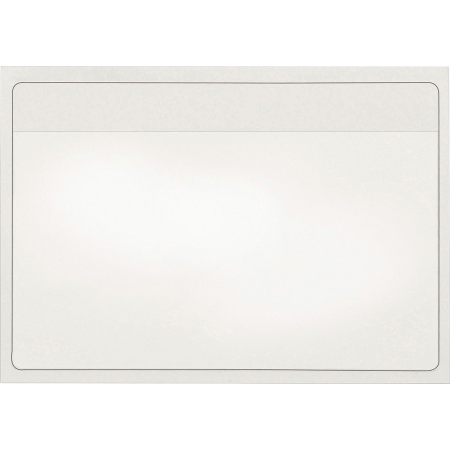 Cardinal Self-Adhesive Polypropylene Pockets - 3.6" Height x 5.3" Width - 100 mil Thickness - 1 x Card Capacity - 5" x 3" Sheet - Ring Binder - Rectangular - Clear - Polypropylene - 100 / Box