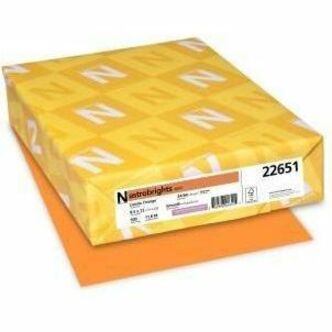 Astrobrights Color Paper - Orange - Letter - 8 1/2" x 11" - 24 lb Basis Weight - Smooth - 500 / Ream - FSC - Acid-free, Lignin-free, Heavyweight