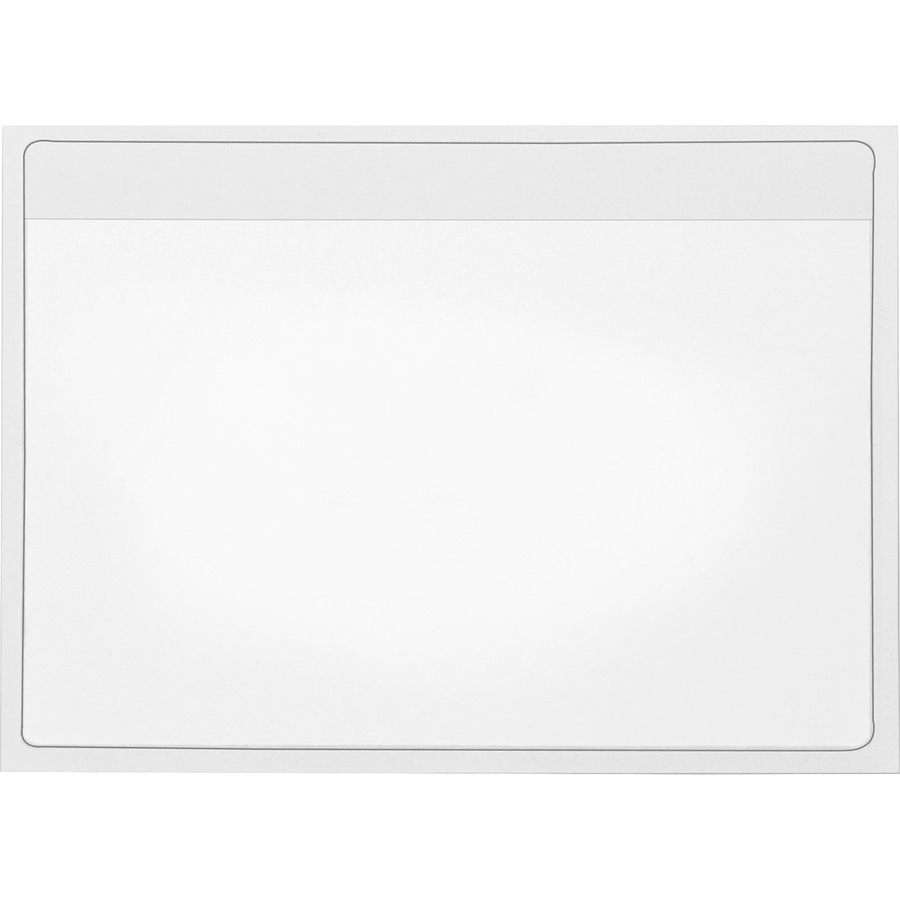 Cardinal Self-Adhesive Polypropylene Pockets - 4.5" Height x 6.3" Width - 100 mil Thickness - 1 x Card Capacity - 6" x 4" Sheet - Ring Binder - Rectangular - Clear - Polypropylene - 100 / Box