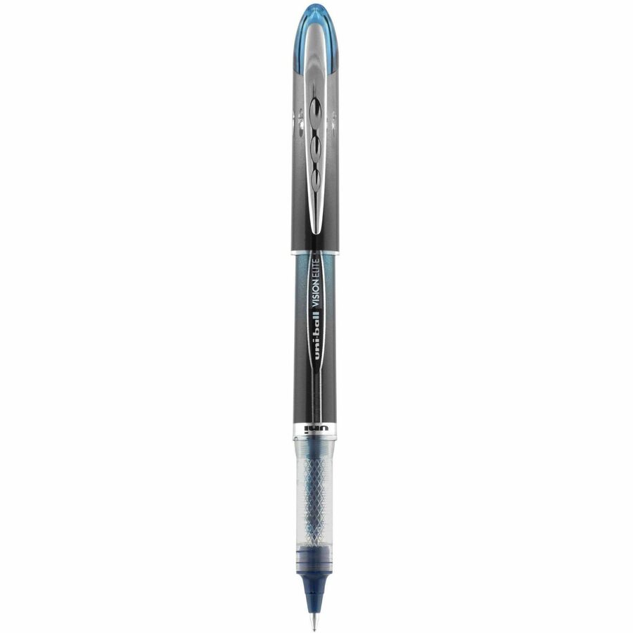 uniball™ Vision Elite BLX Rollerball Pen - Micro Pen Point - 0.5 mm Pen Point Size - Black/Blue Pigment-based Ink - 1 Each
