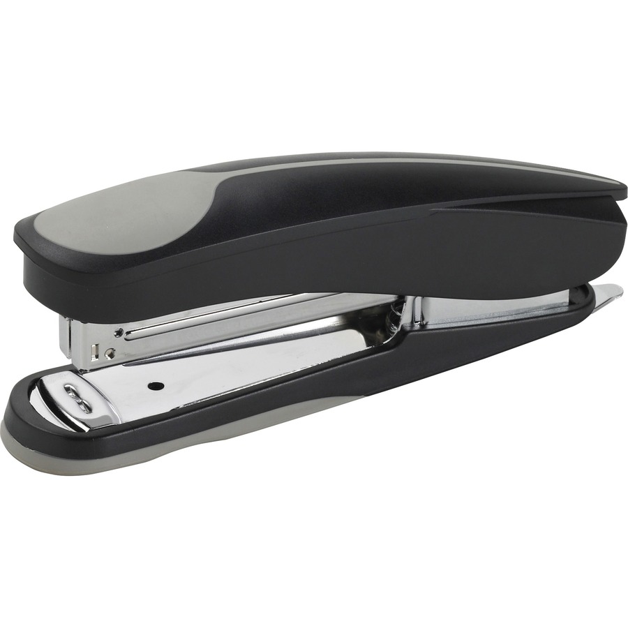 Business Source Dual Shot Full-strip Stapler - 20 of 20lb Paper Sheets Capacity - 210 Staple Capacity - Full Strip - 1/4" Staple Size - Black