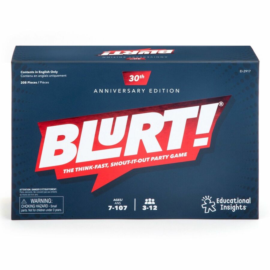 Educational Insights Blurt Word Race Game - Strategy - 3 to 12 Players - 1 Each