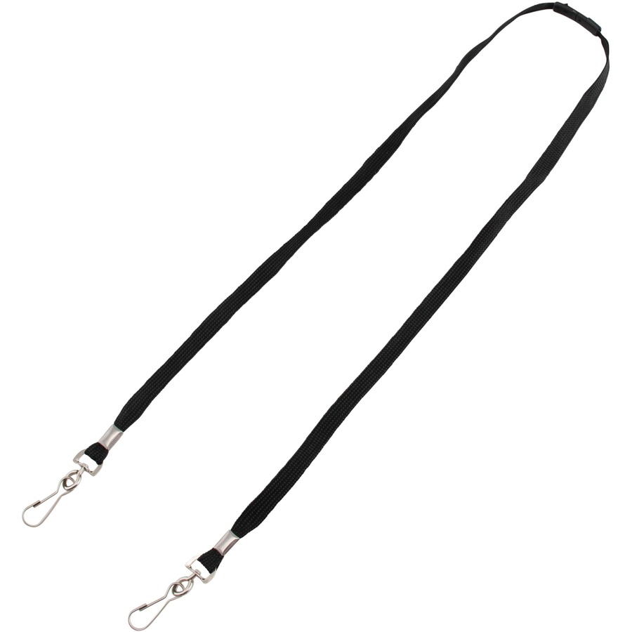 Advantus Face Mask Lanyard - 10 / Pack - 30" Length - Black