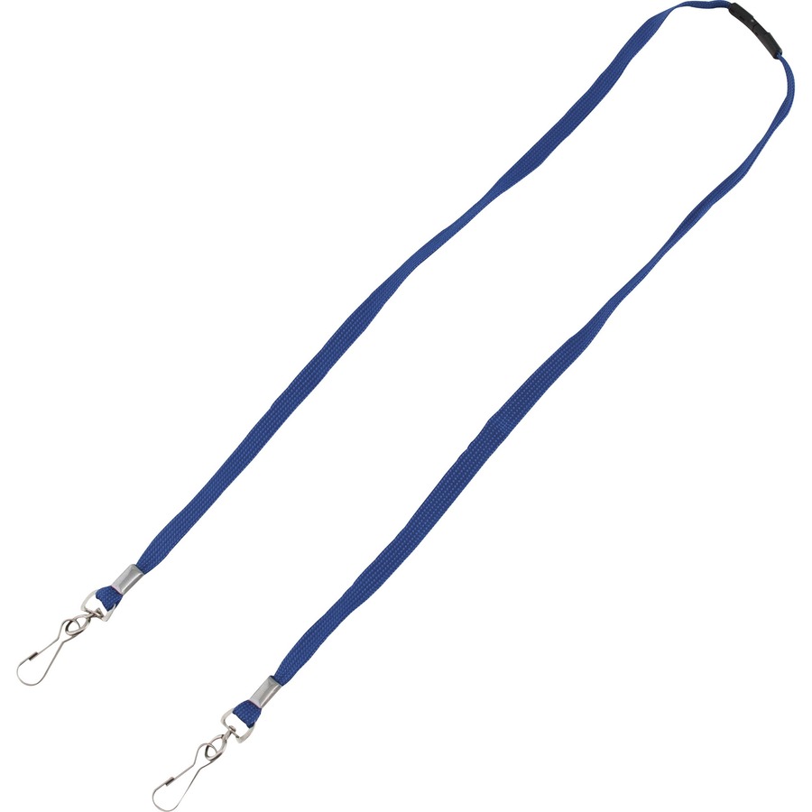 Advantus Face Mask Lanyard - 10 / Pack - 30" Length - Blue