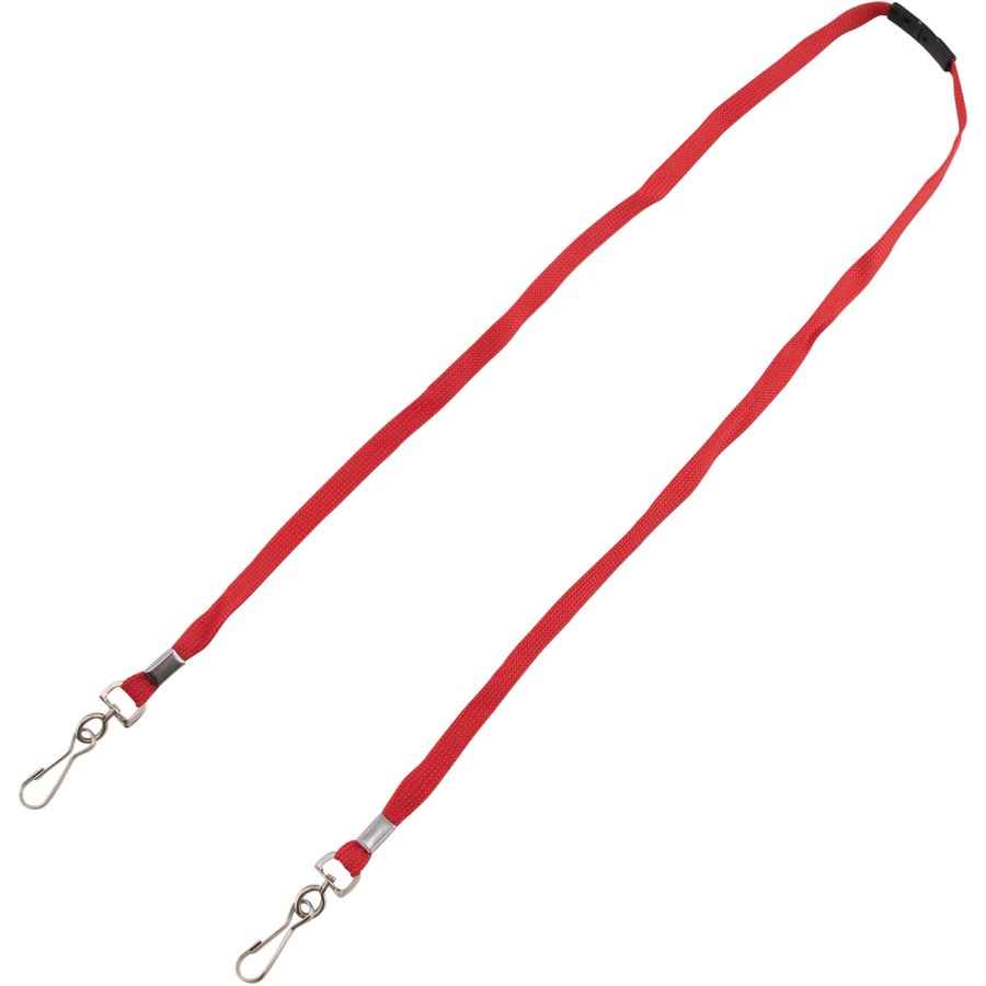 Advantus Face Mask Lanyard - 10 / Pack - 30" Length - Red