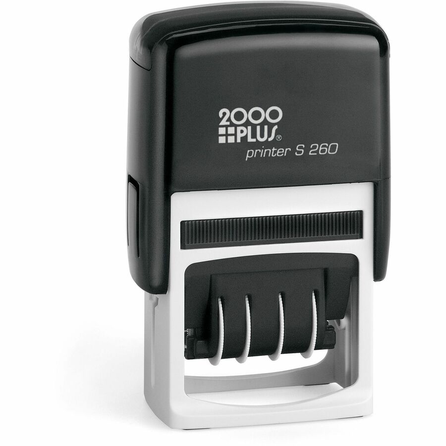 Consolidated Stamp 5-year Date Band Message Stamp - Message/Date Stamp - "Scanned, Emailed, Entered, Completed" - 0.94" Impression Width x 1.75" Impression Length - Red, Blue - 1 Each
