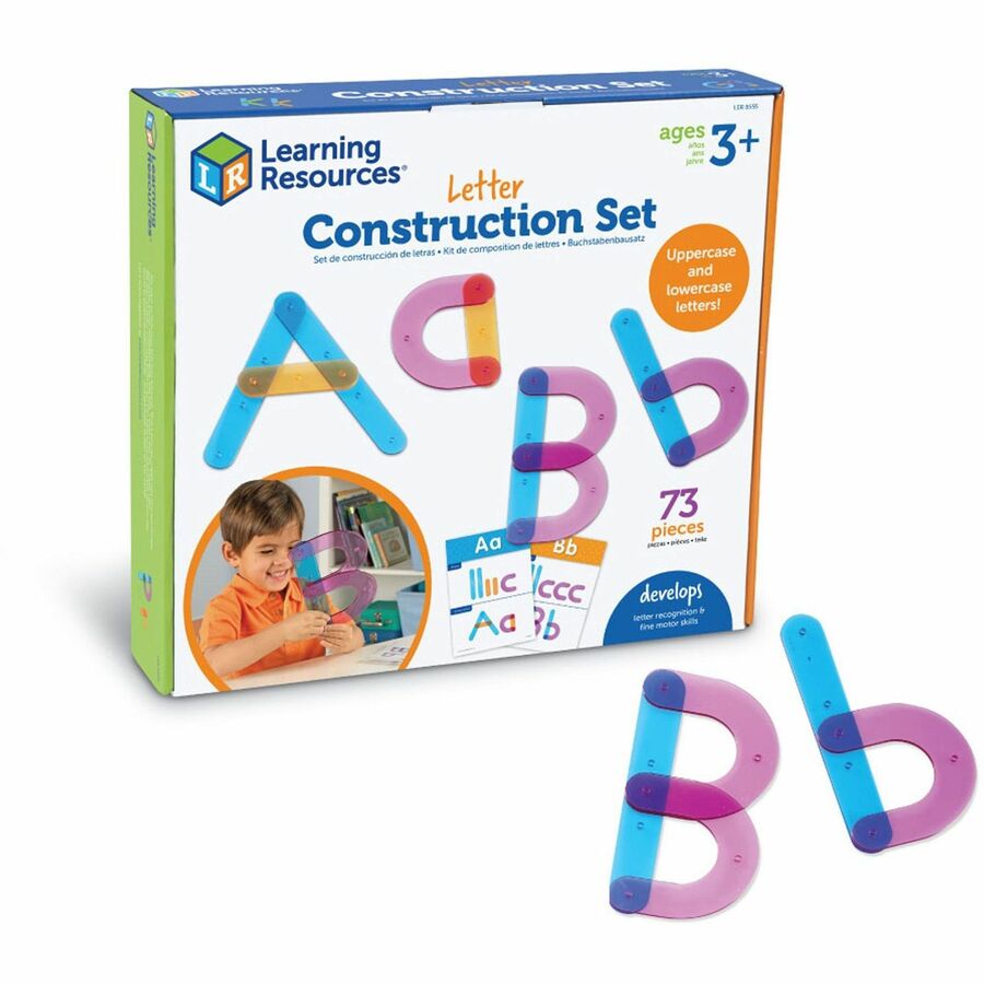 Learning Resources Letter Construction Activity Set - Theme/Subject: Learning - Skill Learning: Letter Recognition, Alphabet, Mathematics, Uppercase Letters, Lowercase Letters - 3  - 1 / Set