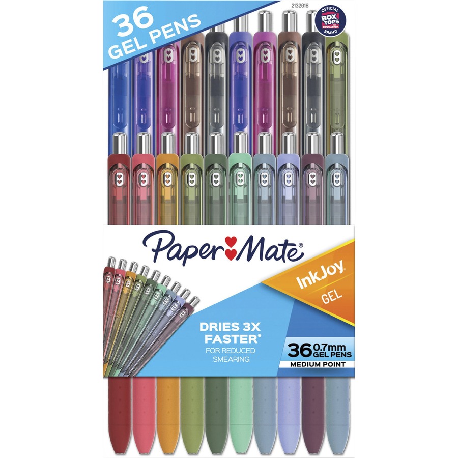 Paper Mate InkJoy Gel Pens - Multi Gel-based Ink - 36 / Pack