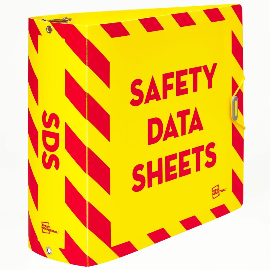Avery® UltraDuty 3" SDS Binder with Chain - Letter - 8 1/2" x 11" Sheet Size - 735 Sheet Capacity - 4 45/64" Spine Width - 3 x Slant Ring Fastener(s) - Polypropylene - Red - Durable, Flexible, Water Resistant, Abrasion Resistant, Chemical Resistant, Clasp Closure, Reinforced Hole, Spine, Damage Resistant, Heavy Duty, Divider - 1 Each