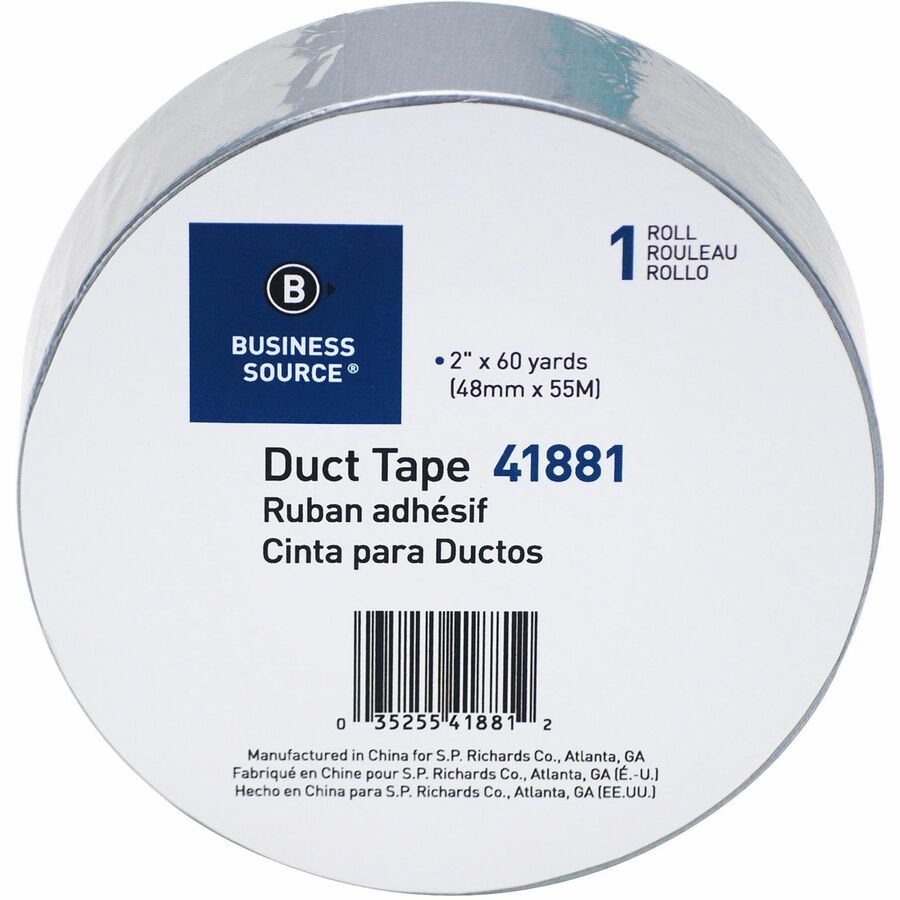 Business Source General-purpose Duct Tape - 60 yd Length x 2" Width - 9 mil Thickness - 1 / Roll - Gray