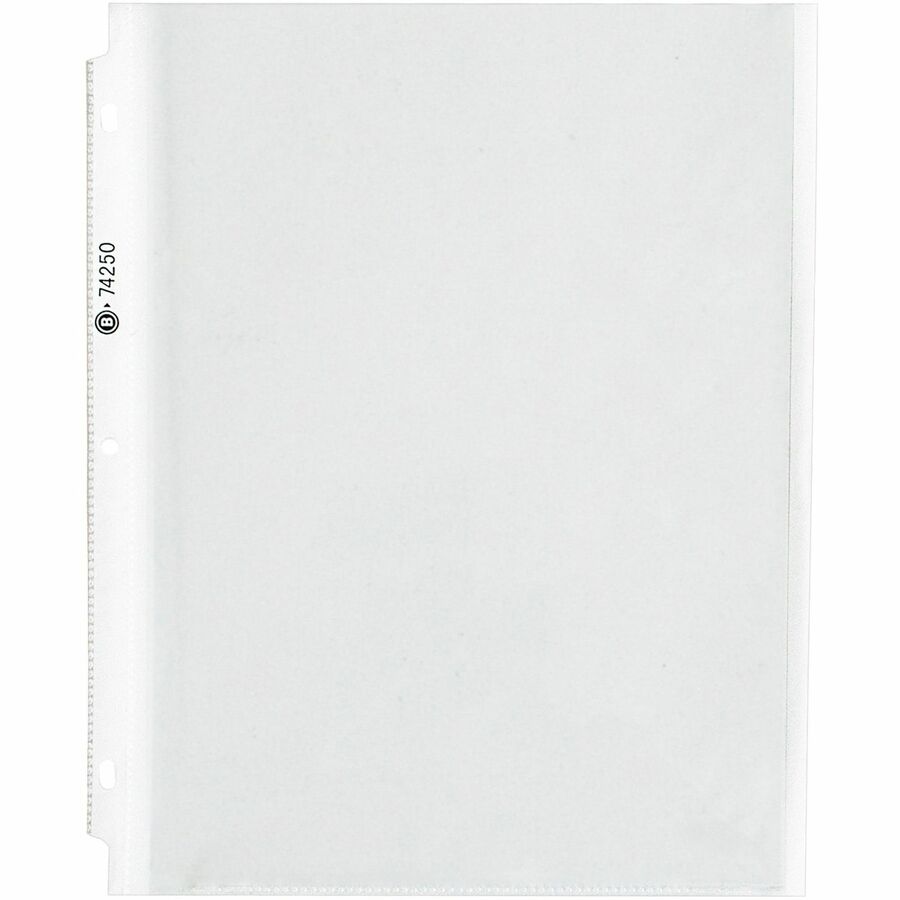 Business Source Heavy-duty Sheet Protectors - 8.5" Width - 100 x Sheet Capacity - Ring Binder - Top Loading - Clear - 25 / Pack