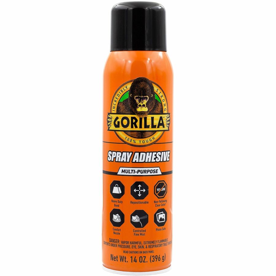 Gorilla Spray Adhesive - 14 oz - 1 Each - Clear
