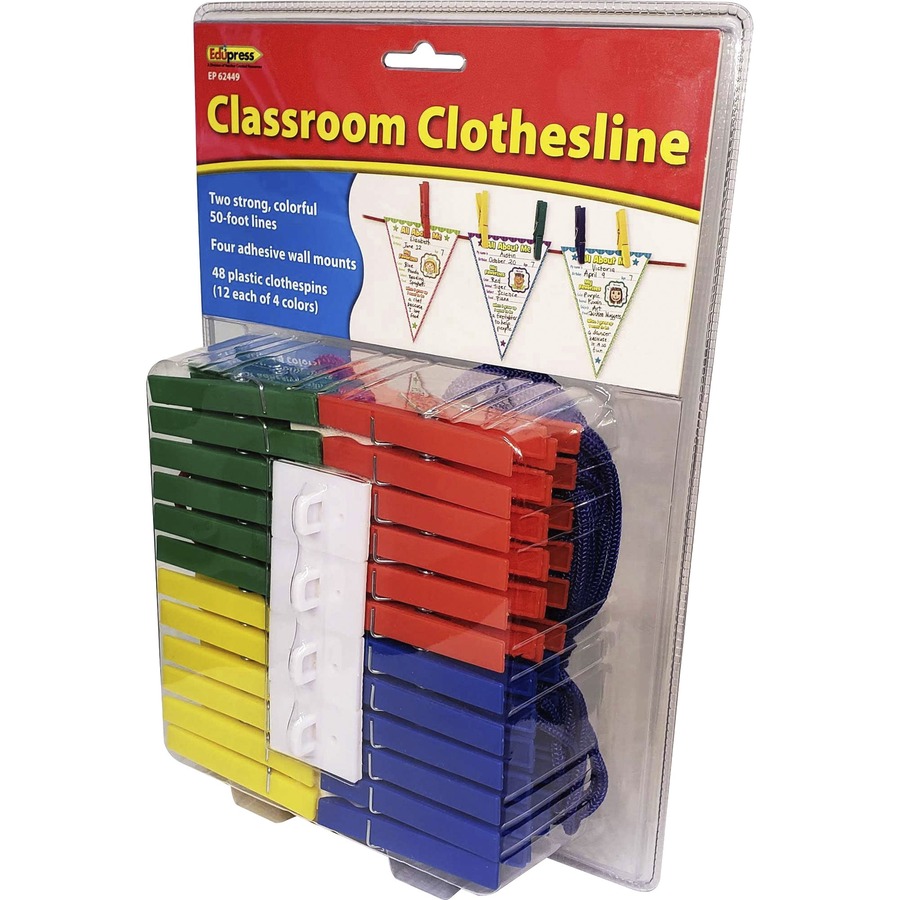 Teacher Created Resources Classroom Clothesline - Classroom, Display, Decoration - 2.30"Height x 7.70"Width x 10.80"Length - 1 / Pack - Multi