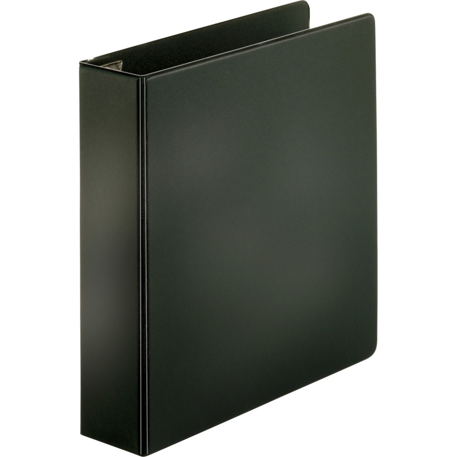 Business Source EasyOpen Locking Slant-D Ring Binders - 2" Binder Capacity - Letter - 8 1/2" x 11" Sheet Size - 500 Sheet Capacity - Slant D-Ring Fastener(s) - Inside Front & Back Pocket(s) - Polypropylene, Chipboard - Black - Locking Ring, Non-stick, Exposed Rivet, Sturdy - 1 Each