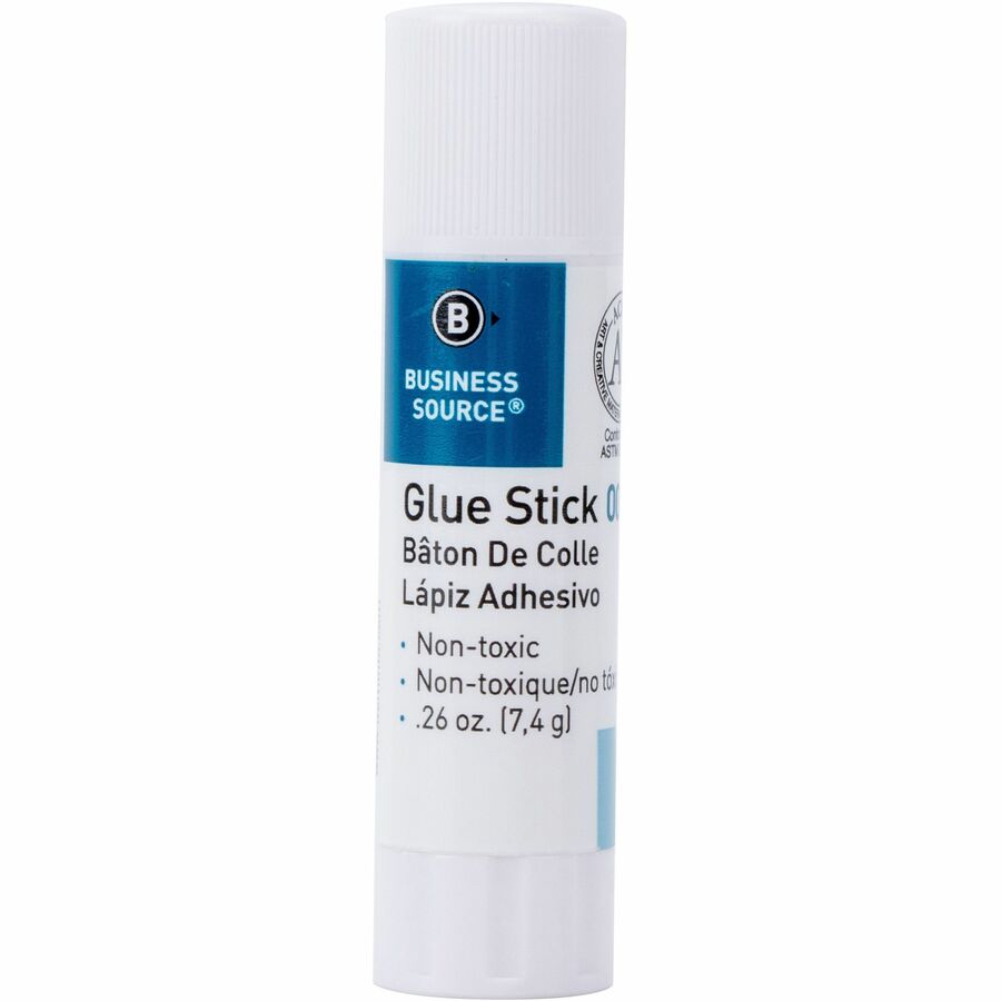Business Source Glue Stick - 0.26 oz - 30 / Box - White