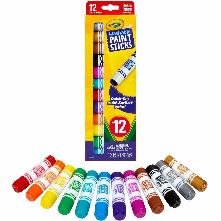 Crayola Project Quick-Dry Paint Sticks - 1 Pack - Multicolor