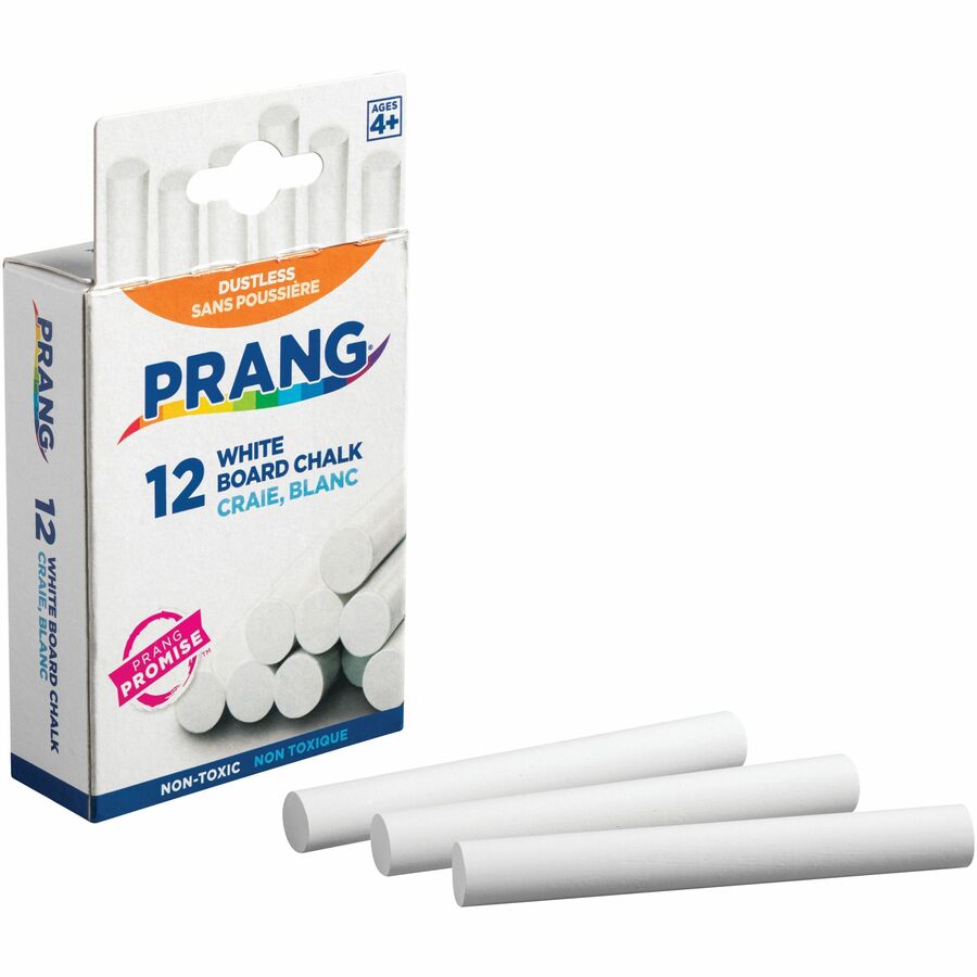 Prang Nontoxic Chalk Sticks - 3.3" Length - White - 24 / Carton