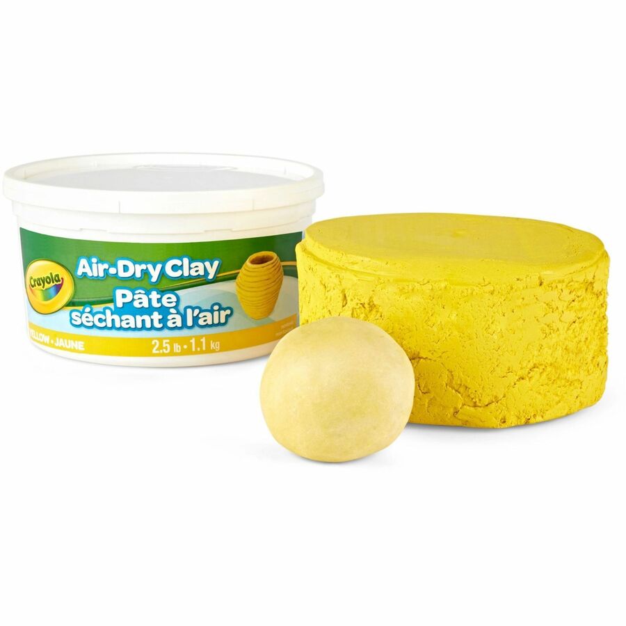Crayola Air-Dry Clay - Art, Classroom, Art Room - 1 Each - Yellow