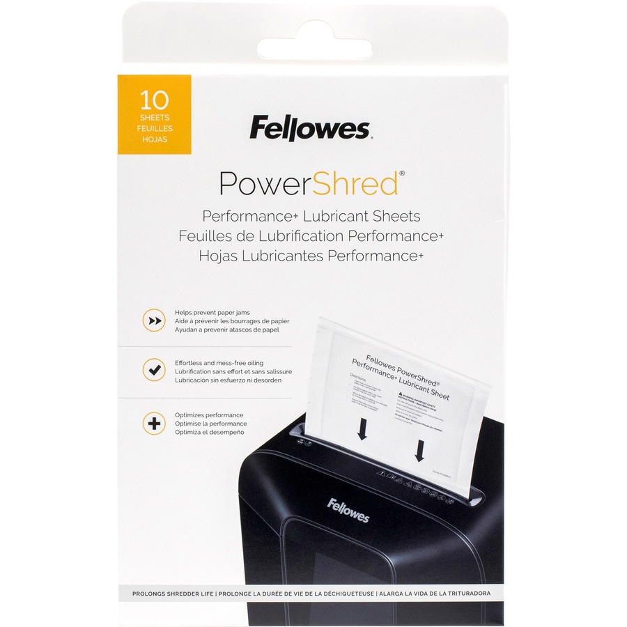 Fellowes Powershred Performance  Lubricant Sheets - Dust Retention - White
