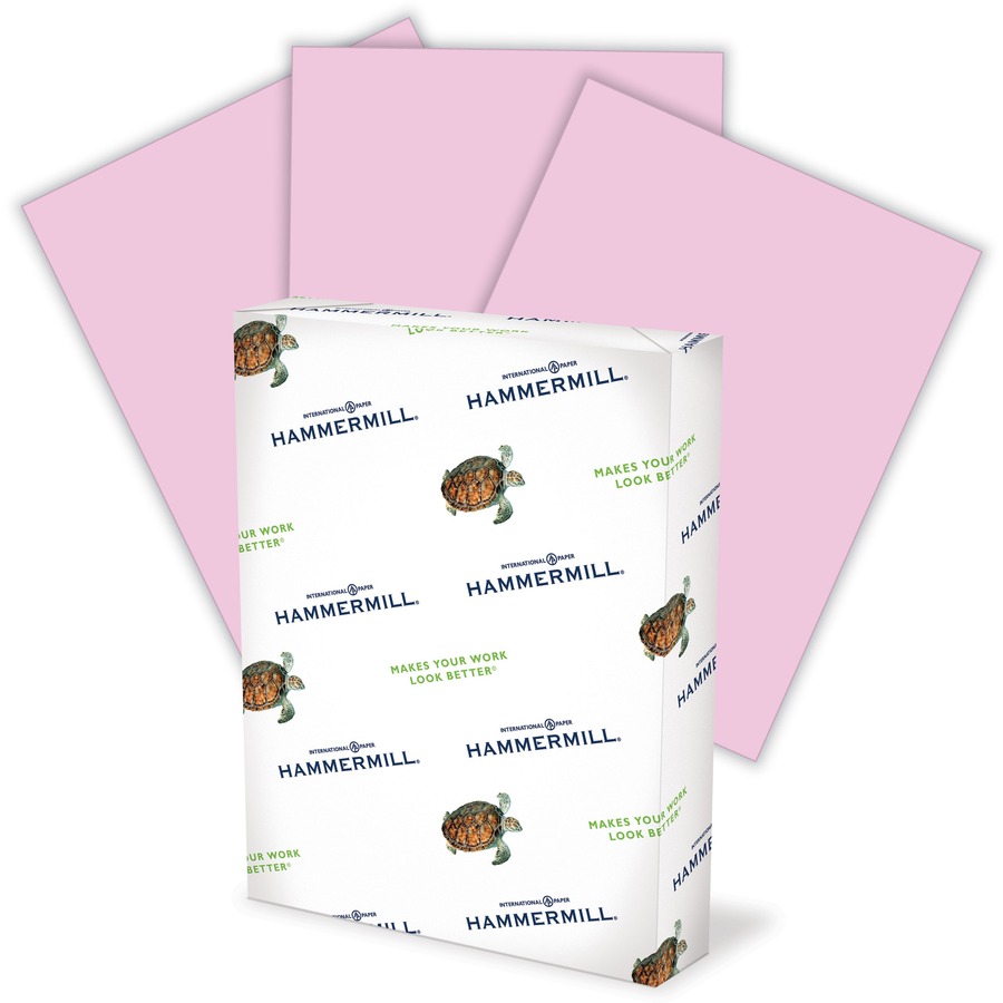 Hammermill Colors Recycled Copy Paper - Lilac - Letter - 8 1/2" x 11" - 20 lb Basis Weight - Smooth - 5 / Carton500 Ream per Case) - FSC - Jam-free, Archival-safe, Acid-free