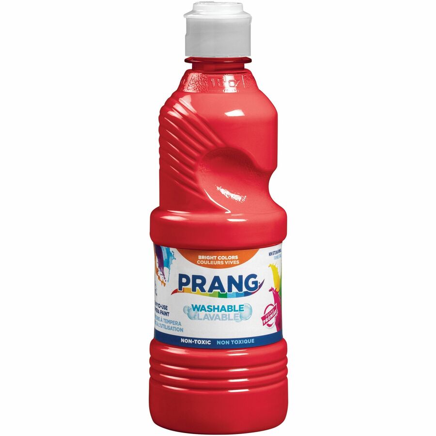 Prang Washable Paint - 16 fl oz - 1 Each - Red