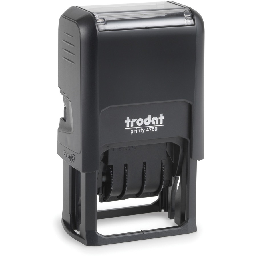 Trodat Received Date Stamp - Date Stamp - "RECEIVED" - 1" Impression Width x 1.63" Impression Length - 10000 Impression(s) - Blue, Red - Recycled - 1 Each