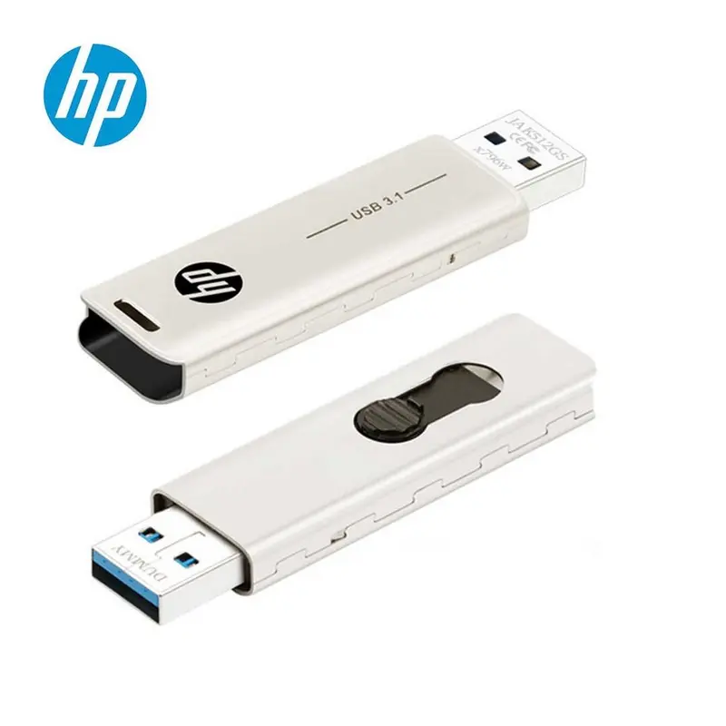 HP X796W 64GB USB 3.1 Type-A 70MB/s Flash Drive Memory Stick Thump Key 0C to 60C 5V Capless Push-Pull Design External Storage for Windows 10 11