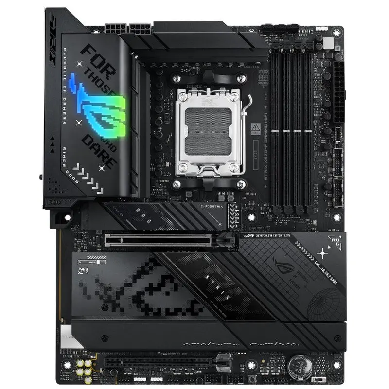 ASUS AMD ROG STRIX X870-F GAMING WIFI (AM5) ATX Motherboard 4x DDR5 192GB, 1x PCIe 5.0 x16 slot, 4 x M.2 slots, 2x SATA, Wi-Fi 7, 1 x HDMI, 1 x DP2
