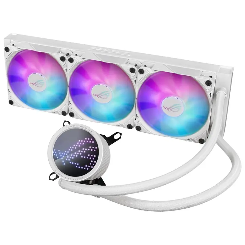 ASUS ROG RYUO III 360 ARGB WHITE EDITION All-In-One Liquid CPU Cooler, Anime Matrix LED Display, ROG ARGB, LGA 1700/1200/115x/ AM4/AM5/Aura Sync