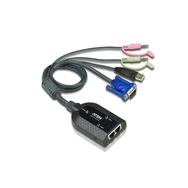 Aten VGA USB Virtual Media KVM Adapter with Audio, Dual Output for KM series