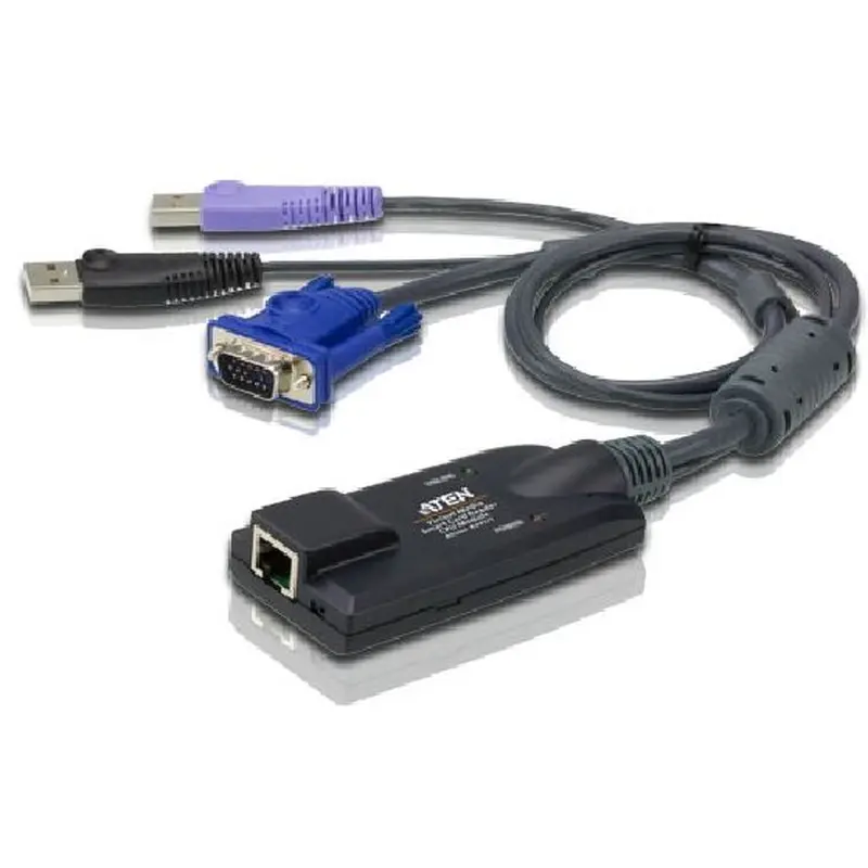 Aten VGA USB Virtual Media KVM Adapter with Smart Card Support for KN, KM series