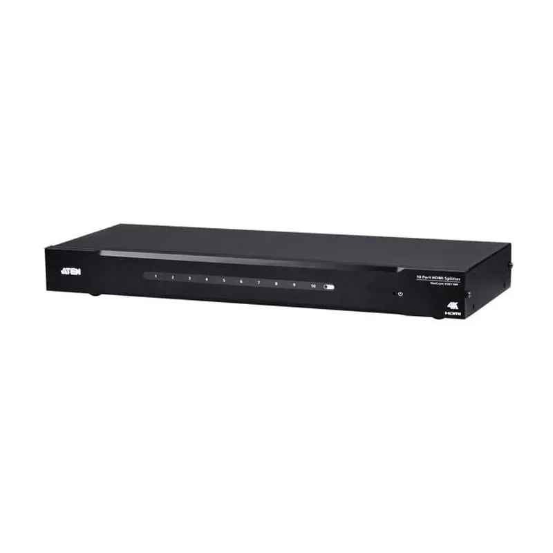 Aten VS0110HA 10-Port 4K HDMI Splitter, HDCP 1.4 compliant, Built-in bi-directional RS-232, Supports Dolby True HD & DTS HD Master Audio, EDID Expert