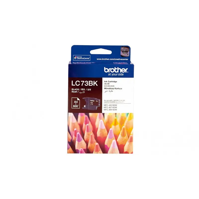 Brother LC-73BK Black High Yield Ink Cartridge- DCP-J525W/J725DW/J925DW, MFC-J6510DW/J6710DW/J6910DW/J5910DW/J430W/J432W/J625DW/J825DW - up to
