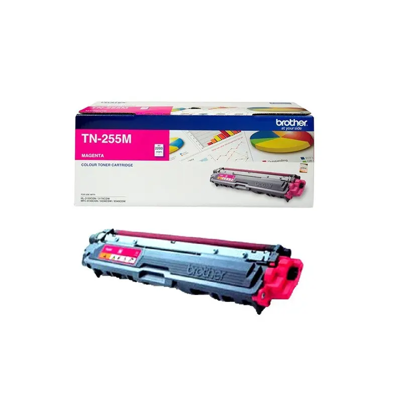 Brother TN-255M - MAGENTA HIGH YIELD TONER CARTRIDGE TO SUIT HL-3150CDN/3170CDW/MFC-9140CDN/9330CDW/9335CDW/9340CDW /DCP-9015CDW (2,200 Pages)
