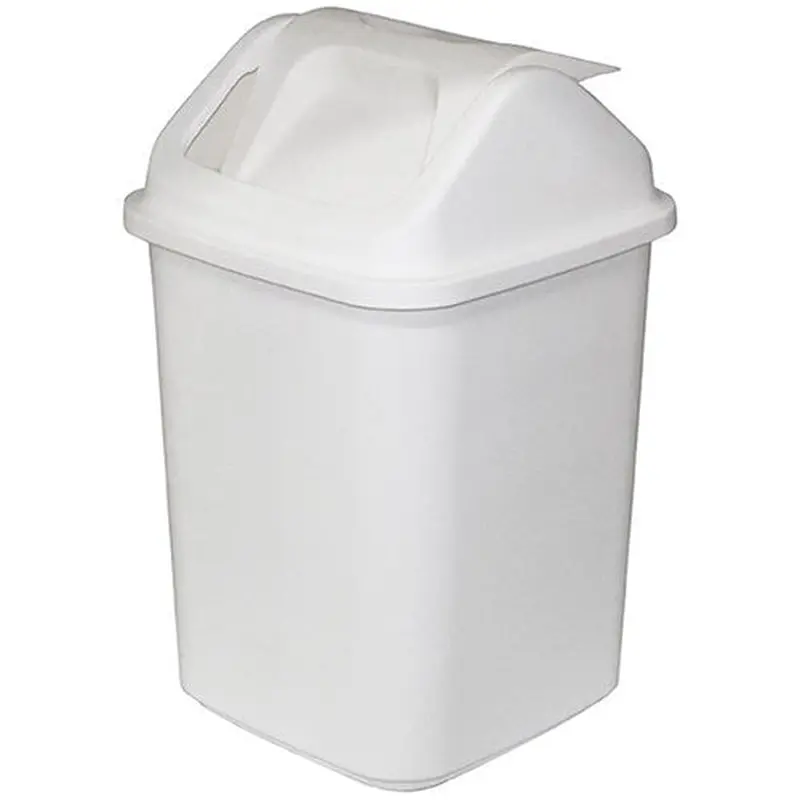 Compass Rectangular Swing Top Bin 20 Litres White
