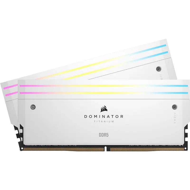 Corsair DOMINATOR TITANIUM RGB 32GB (2x16GB) DDR5 DRAM 7200MT/s CL34 Intel XMP Memory Kit  White