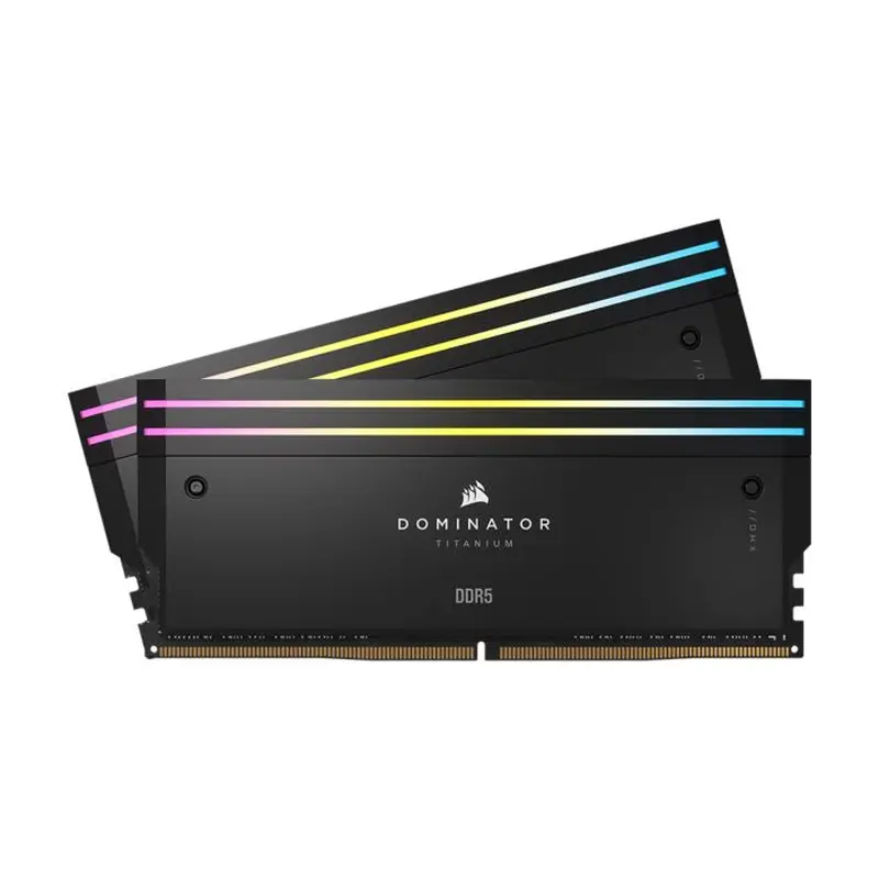 Corsair DOMINATOR TITANIUM RGB 64GB (2x32GB) DDR5 DRAM 6400MT/s CL32 Intel XMP Memory Kit  Black