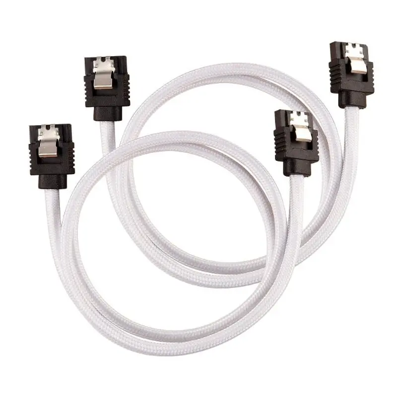 Corsair Premium Sleeved SATA 6Gbps 60cm Cable  White