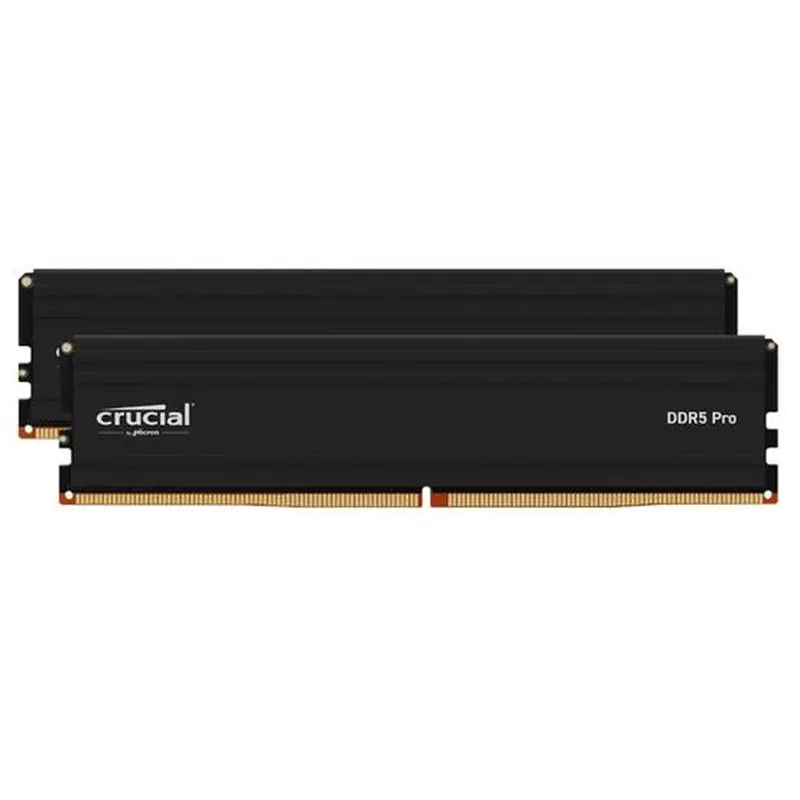 Crucial Pro 48GB (2x24GB) DDR5 UDIMM 6000MHz CL48 Black Heat Spreader Support Intel XMP AMD Ryzen for Desktop PC Gaming Memory